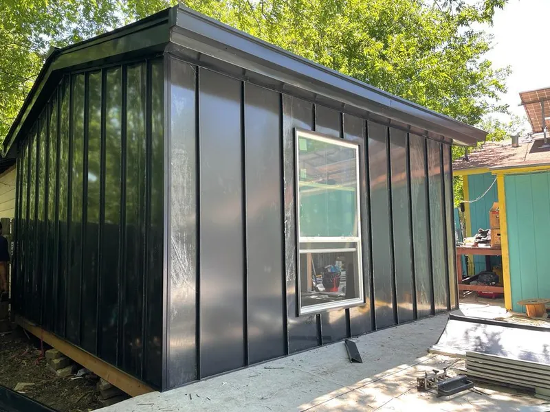 Black standing seam metal wall panels for Metal Roof Installation in Wailuku